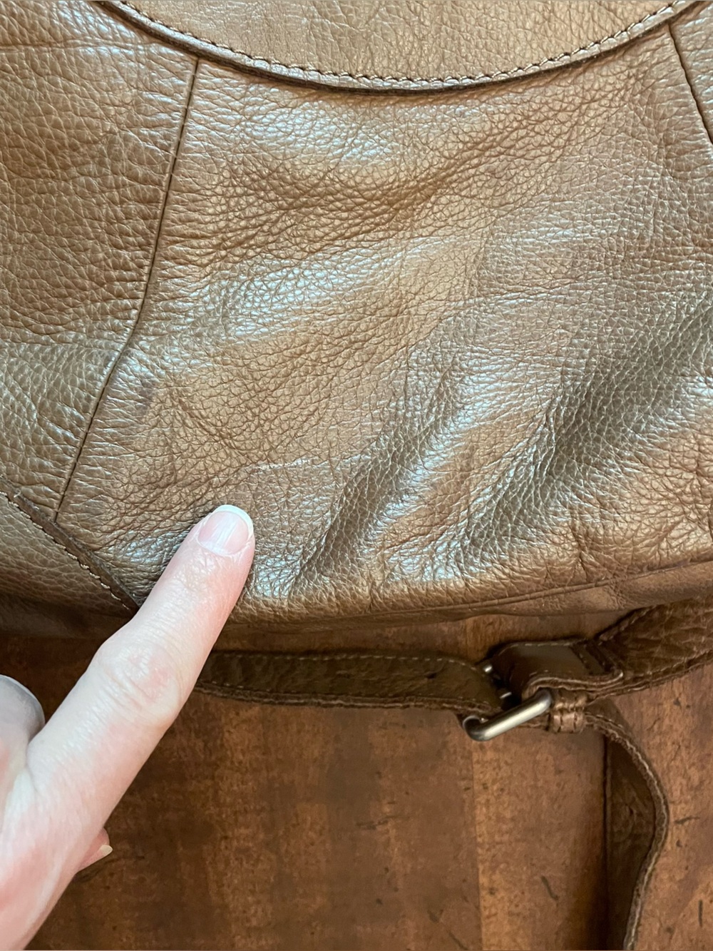 Liebeskind Berlin Vintage Leather Esther Satchel - Brown - Silver Hardware - Picture 7 of 12